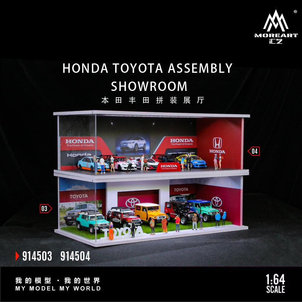 Mô hình diorama Honda Showroom Moreart với xe trưng bày