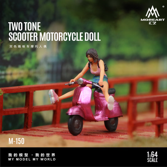Mô hình diorama Pink Scooter Moreart góc trước