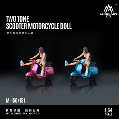 Mô hình diorama Pink Scooter Moreart cận cảnh