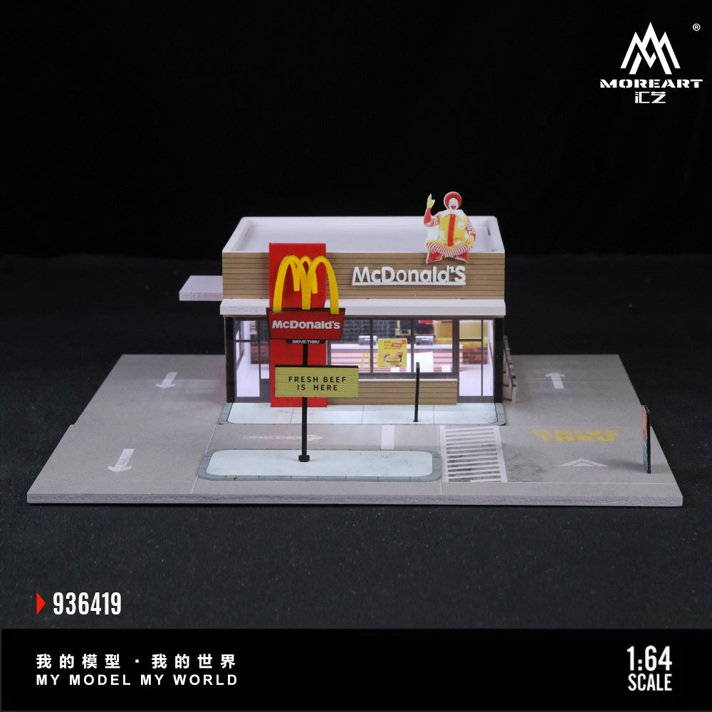 Mô hình diorama McDonald's Moreart nhìn từ bên hông