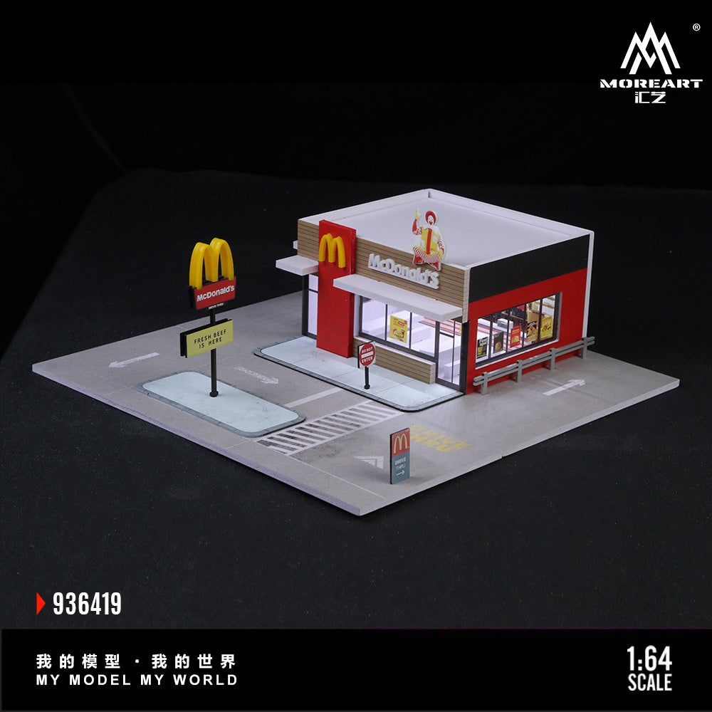 Mô hình diorama McDonald's Moreart nhìn từ trên xuống