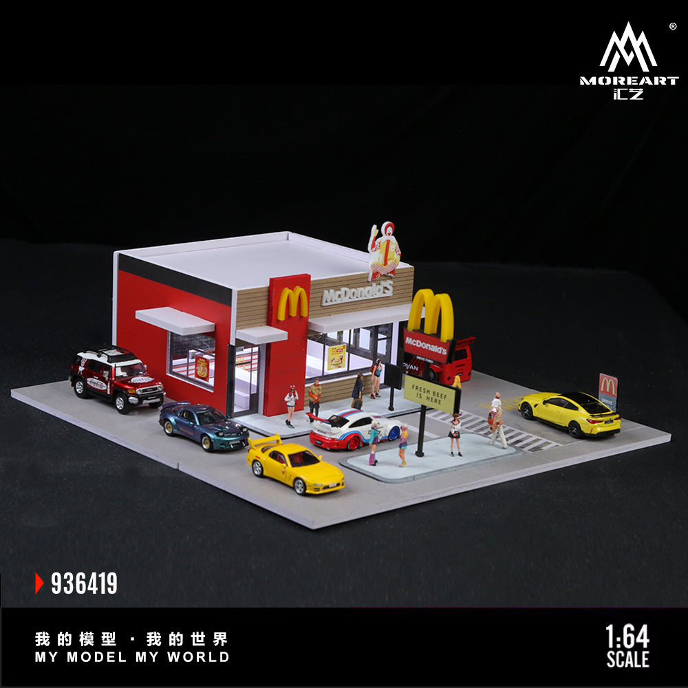 Mô hình diorama McDonald's Moreart với đèn sáng
