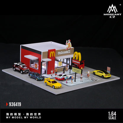 Mô hình diorama McDonald's Moreart với đèn sáng