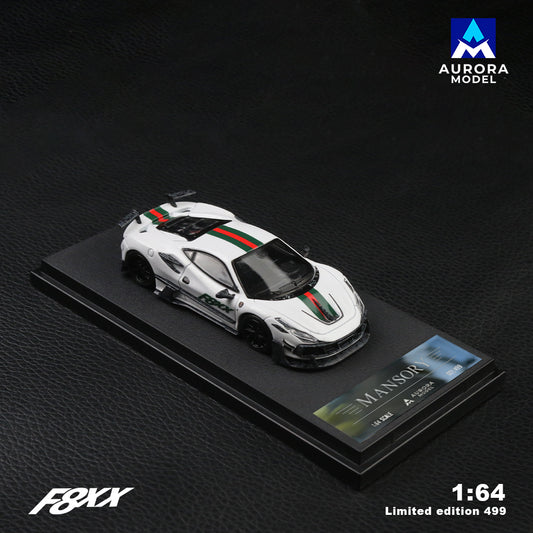 Mô hình xe Mansare F8XX Aurora Model màu trắng ngọc trai