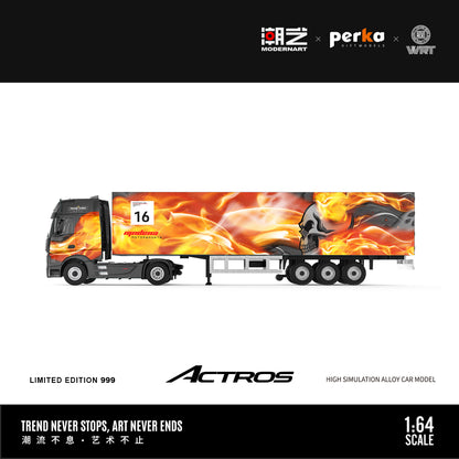 Xe đầu kéo container Mercedes-Benz Actros tỉ lệ 1:64