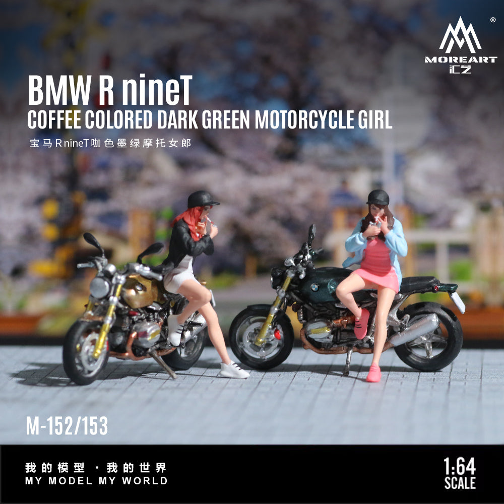 Mô hình diorama Dark Green Motorcycle Girl chi tiết nhân vật nữ