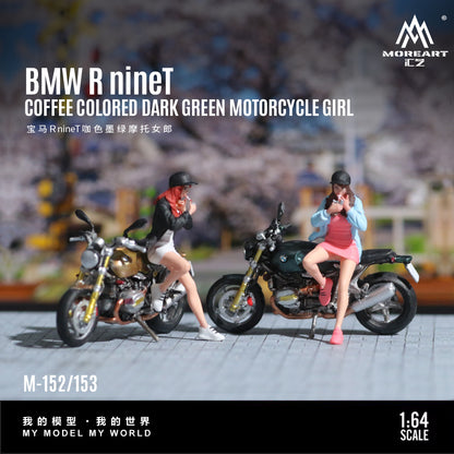 Mô hình diorama Dark Green Motorcycle Girl chi tiết nhân vật nữ