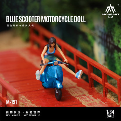 Mô hình diorama Blue Scooter thể hiện bối cảnh