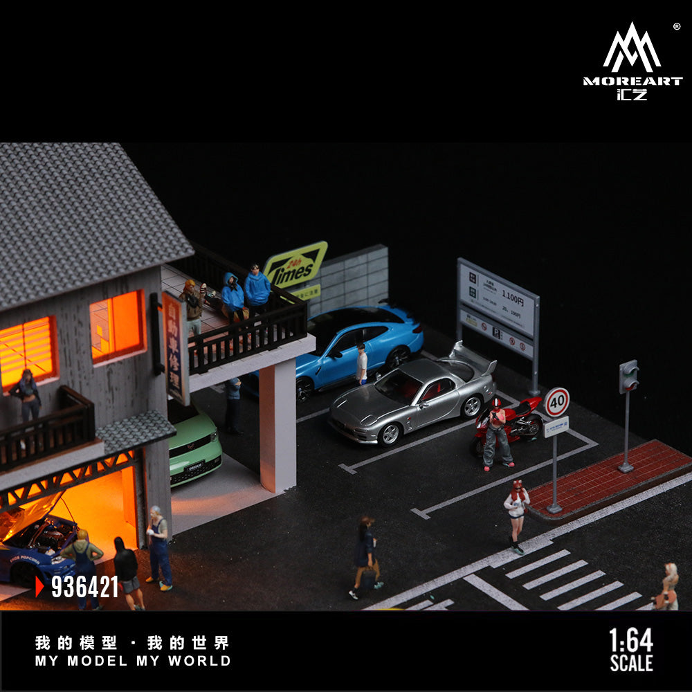 Mô hình diorama Japanese Car Repair Shop chi tiết dụng cụ