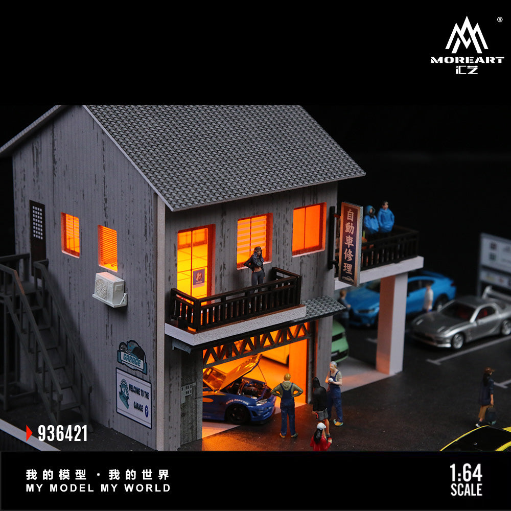 Mô hình diorama Japanese Car Repair Shop với nhân vật