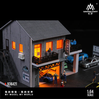 Mô hình diorama Japanese Car Repair Shop với nhân vật