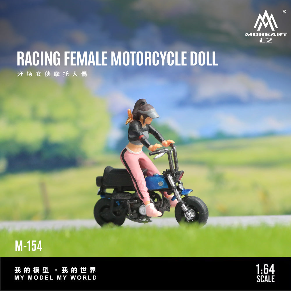 Mô hình diorama MOREART 1:64 Busy Heroine Motorcycle Doll Set