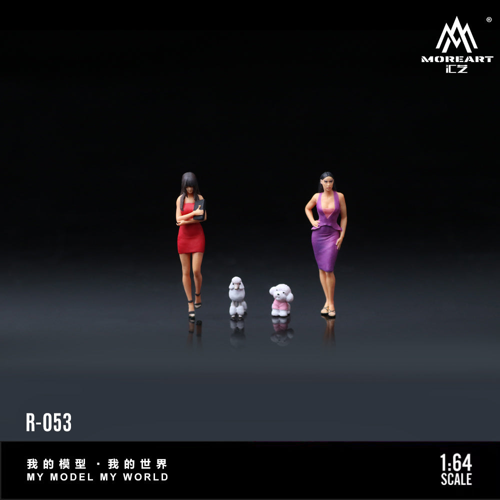 Chi tiết bộ diorama Dog-Walking Girl