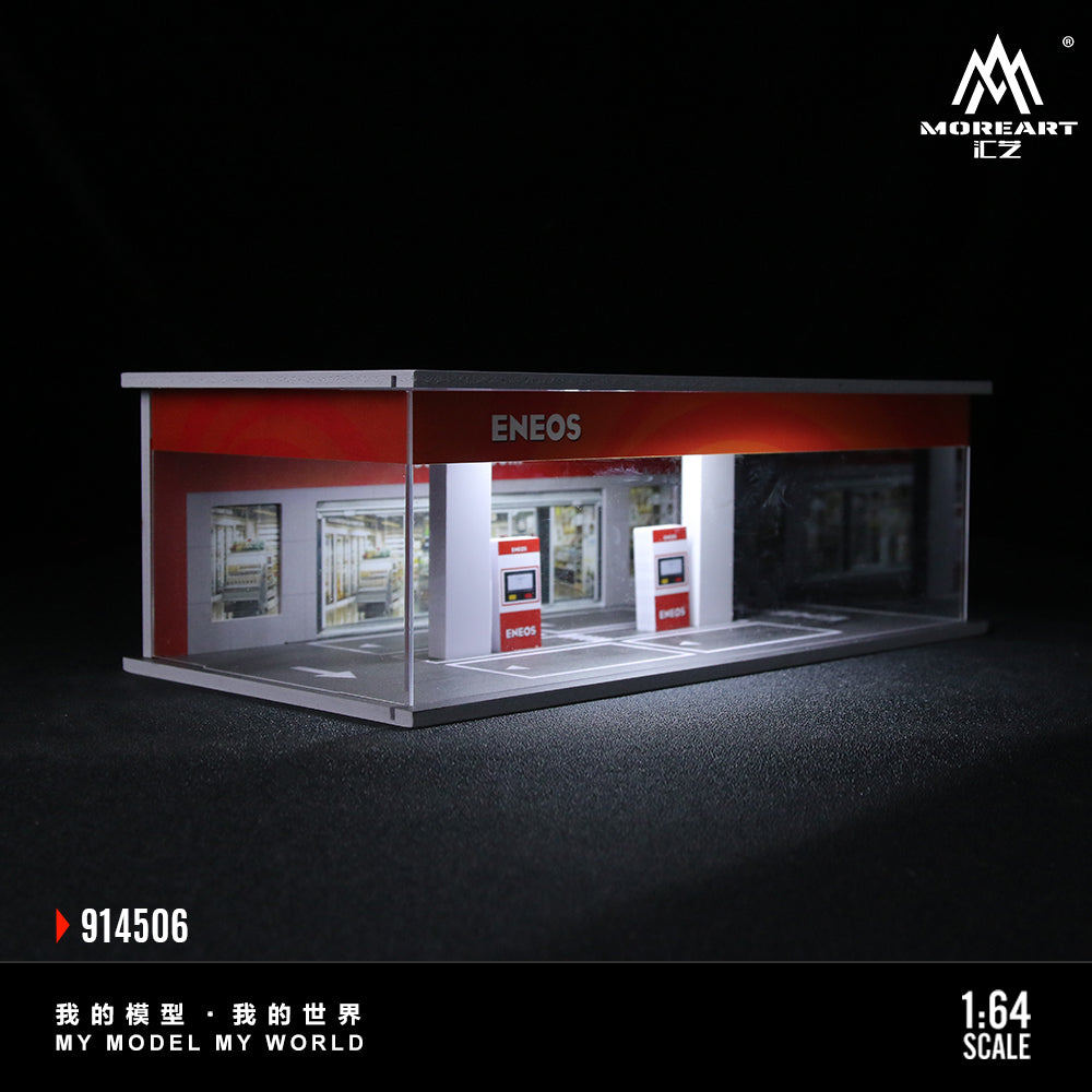 Mô hình trạm xăng ENEOS nhìn từ bên hông