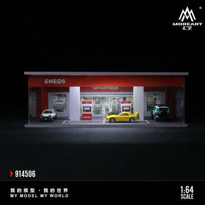 Mô hình trạm xăng ENEOS với đầy đủ phụ kiện