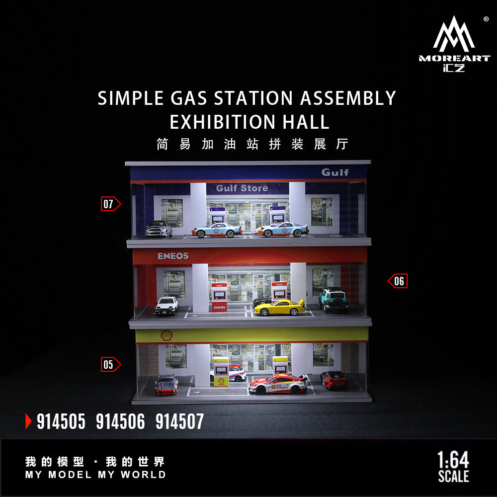 Góc nghiêng diorama Gulf Gas Station