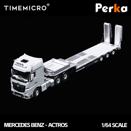 Mô hình xe Mercedes-Benz Flatbed Truck White góc trước
