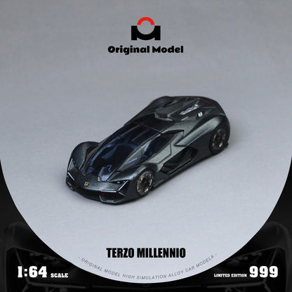 Mô hình Terzo Millennio Metallic Gray góc trước