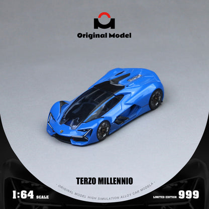 Mô hình xe Terzo Millennio E-Sapphire Blue 1:64