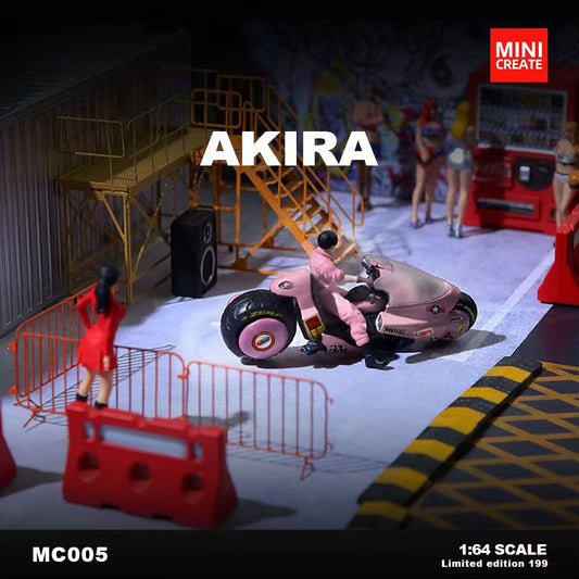 [PRE-ORDER] Mô hình diorama M-COOL 1:64 Akira Motorcycle Pink Set MC005 .