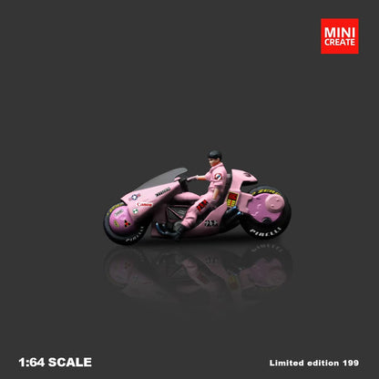 [PRE-ORDER] Mô hình diorama M-COOL 1:64 Akira Motorcycle Pink Set MC005 .