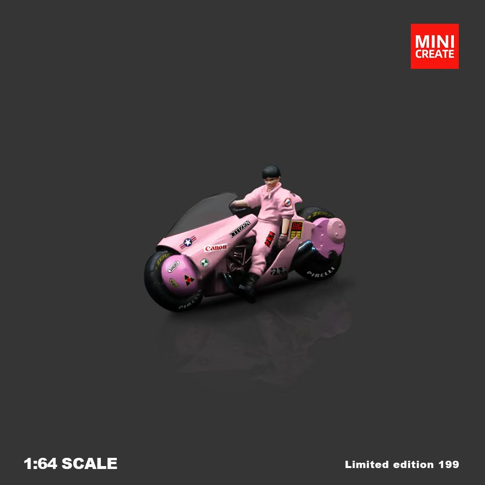 [PRE-ORDER] Mô hình diorama M-COOL 1:64 Akira Motorcycle Pink Set MC005 .