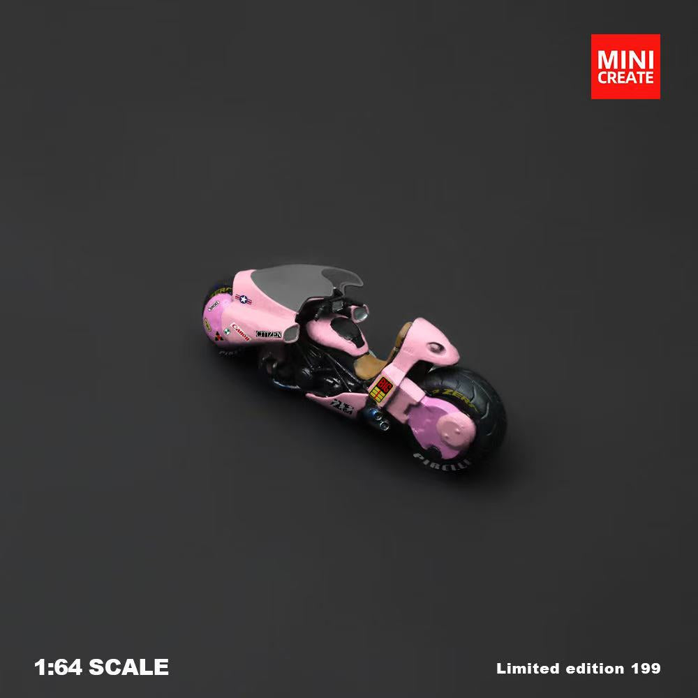 [PRE-ORDER] Mô hình diorama M-COOL 1:64 Akira Motorcycle Pink Set MC005 .