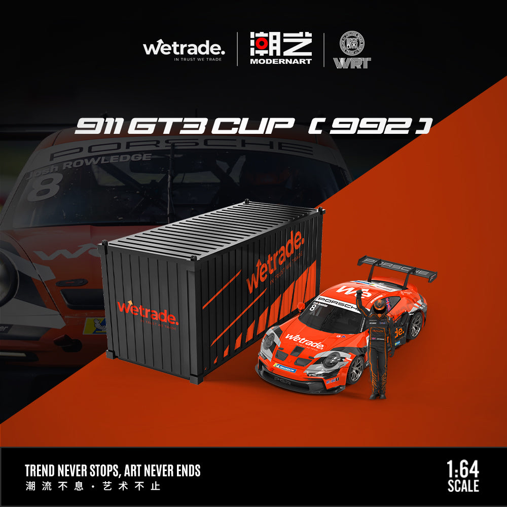 Mô hình Porsche 911 GT3 CUP-8 1:64 góc trước