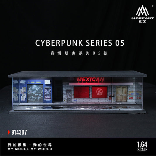 Mô hình Diorama Cyberpunk Lighted Model Set 1:64 góc tổng quan