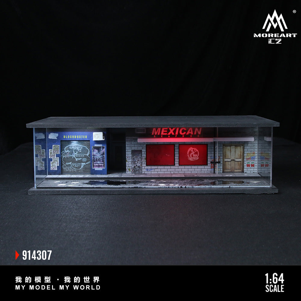 Diorama MOREART Cyberpunk Lighted Model Set tỉ lệ 1:64