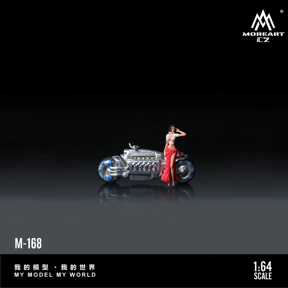Mô hình Dodge Tomahawk Silver Motorbike 1:64 chi tiết bánh xe