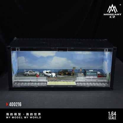 Mô hình diorama Container Station với hộp đựng