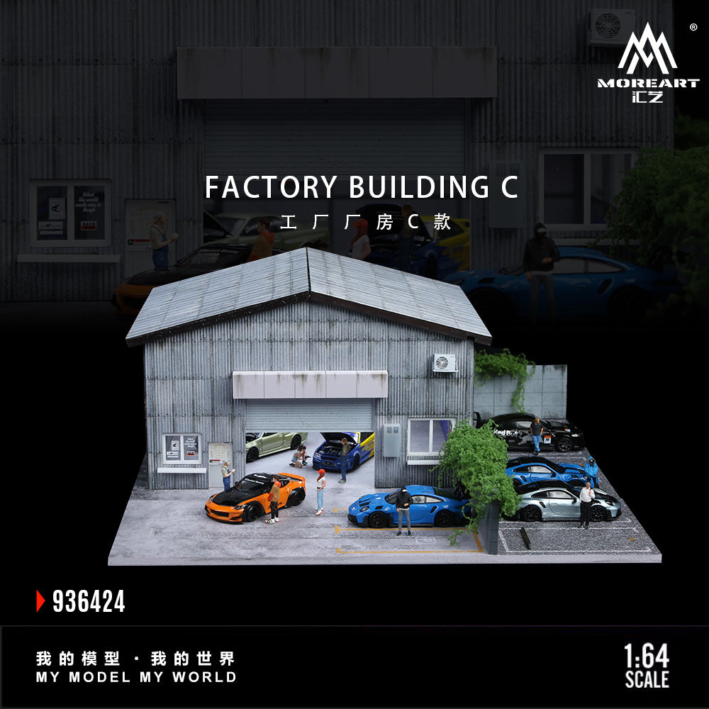 Mô hình diorama Factory Building C-Style góc tổng quan