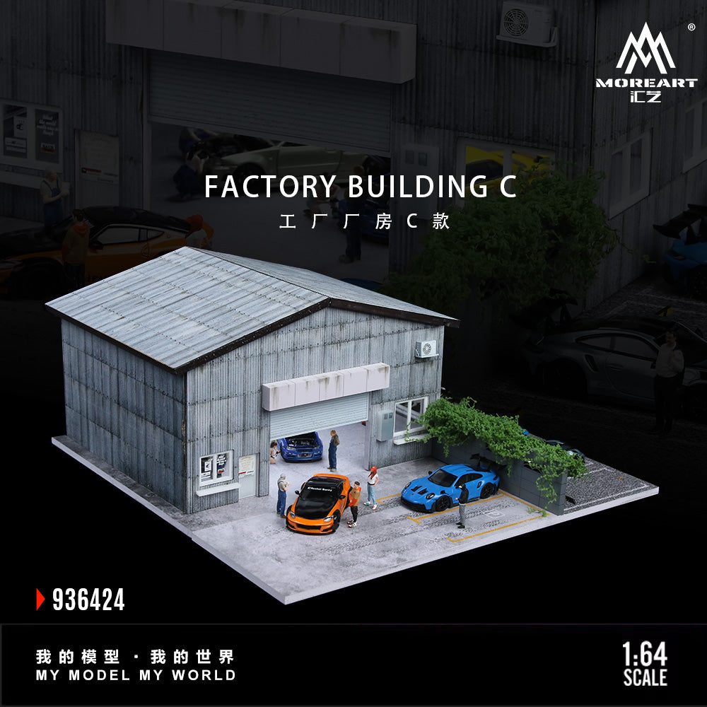 Mô hình diorama Factory Building C-Style góc nghiêng