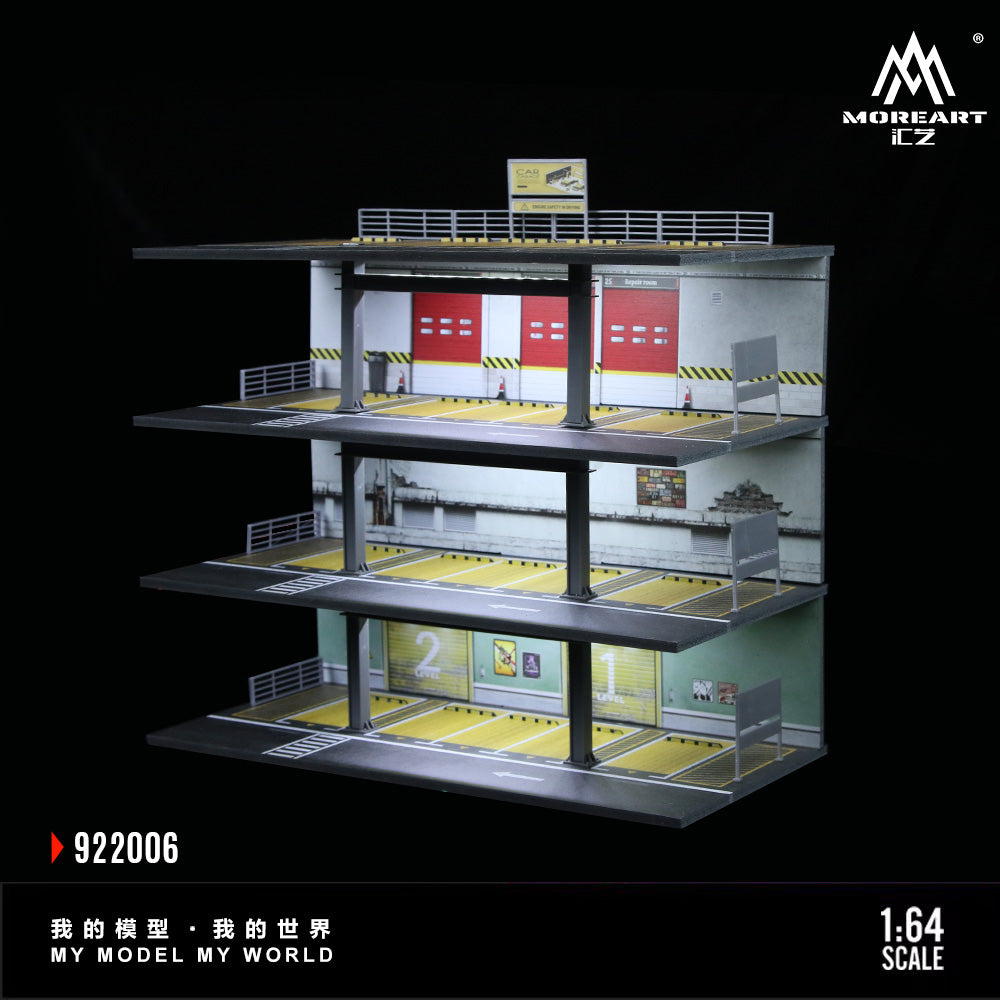 Vỏ hộp sản phẩm diorama American Steel Garage của MoreArt