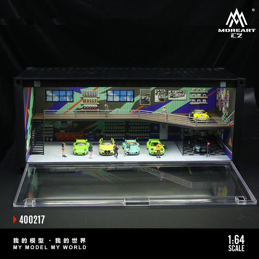 Cận cảnh container và đèn