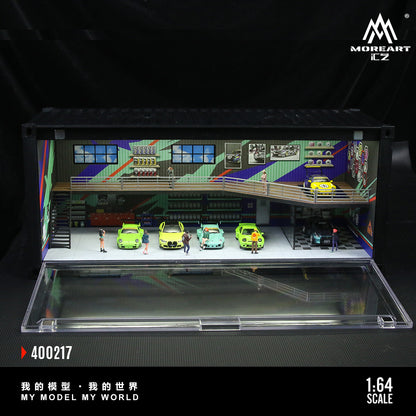 Cận cảnh container và đèn