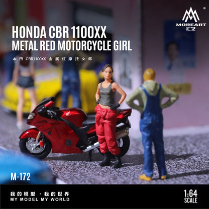 Mô hình Honda CBR1100XX và biker nữ tỉ lệ 1:64