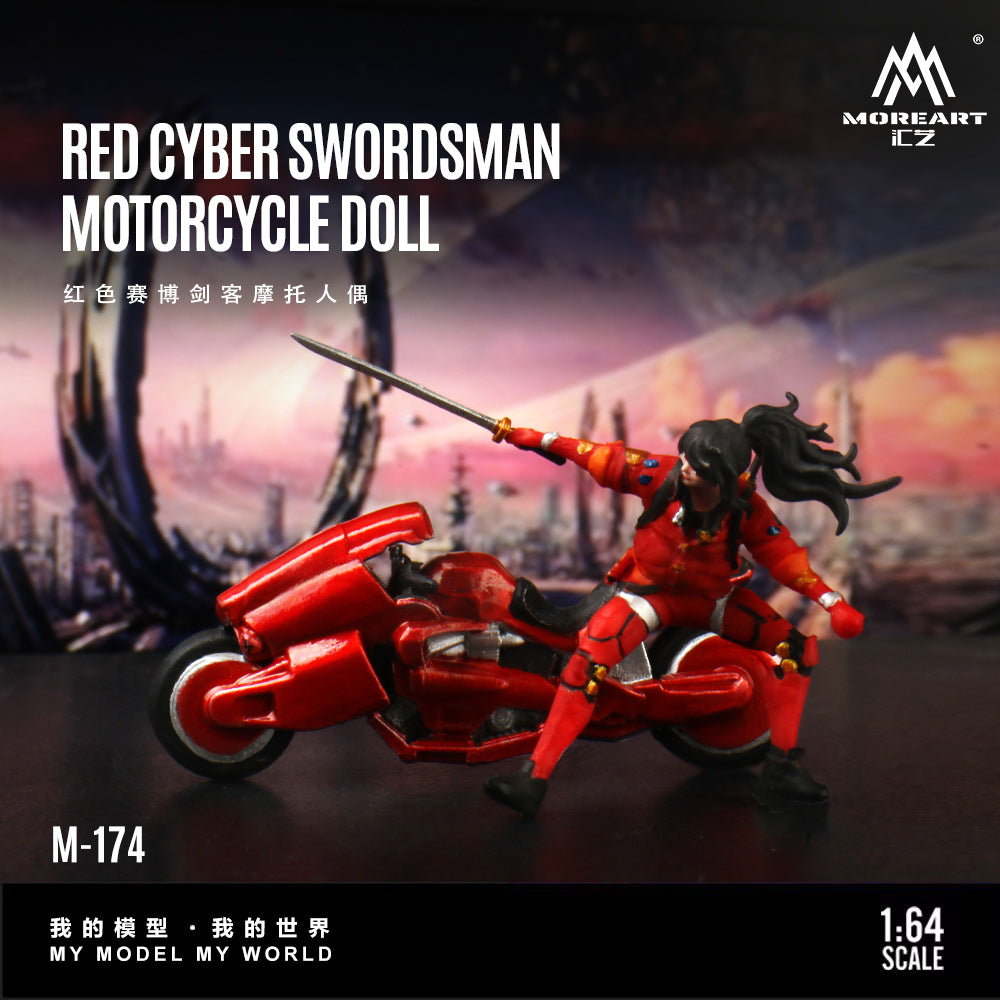 Diorama Red Cyber Swordsman Motorcycle tổng quan