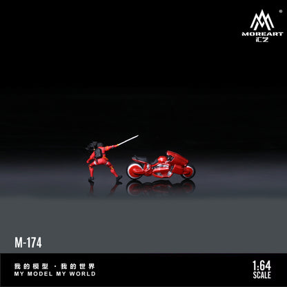 Mô hình Red Cyber Swordsman Motorcycle trên đường phố