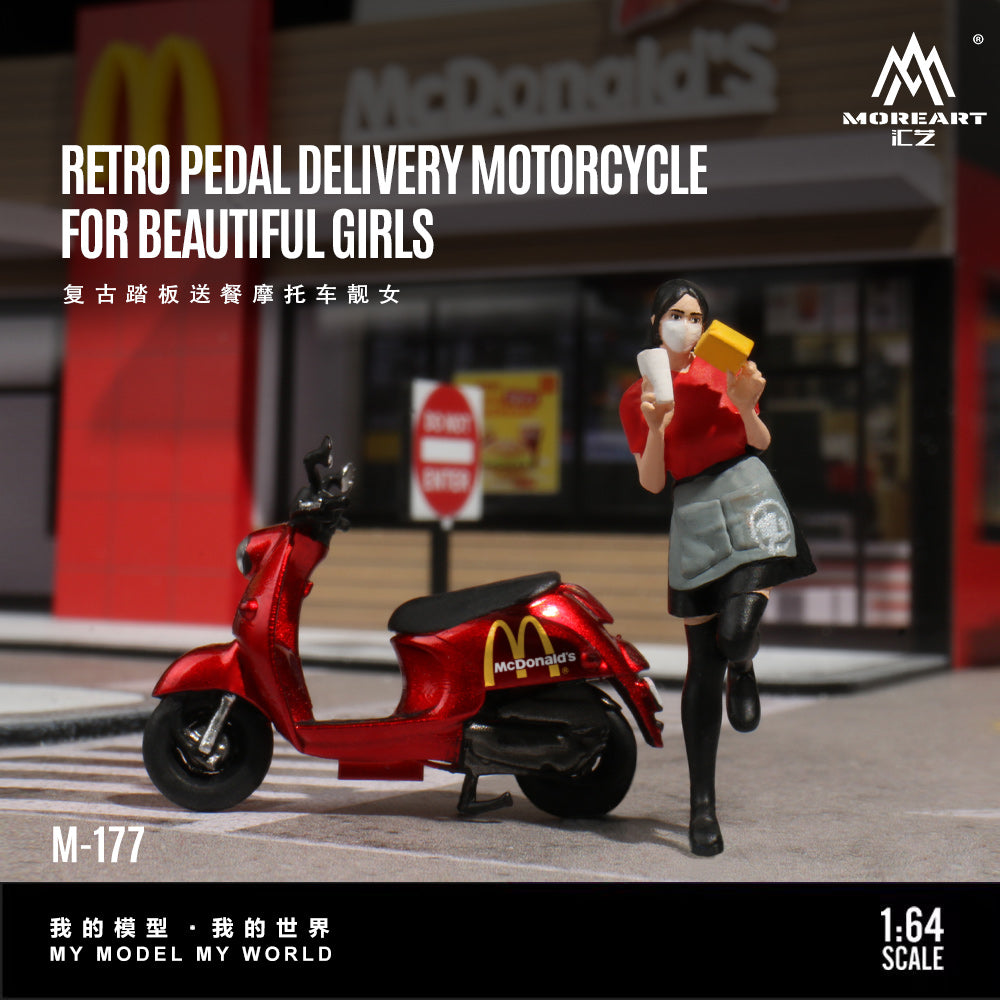 Xe scooter và búp bê tỉ lệ 1:64