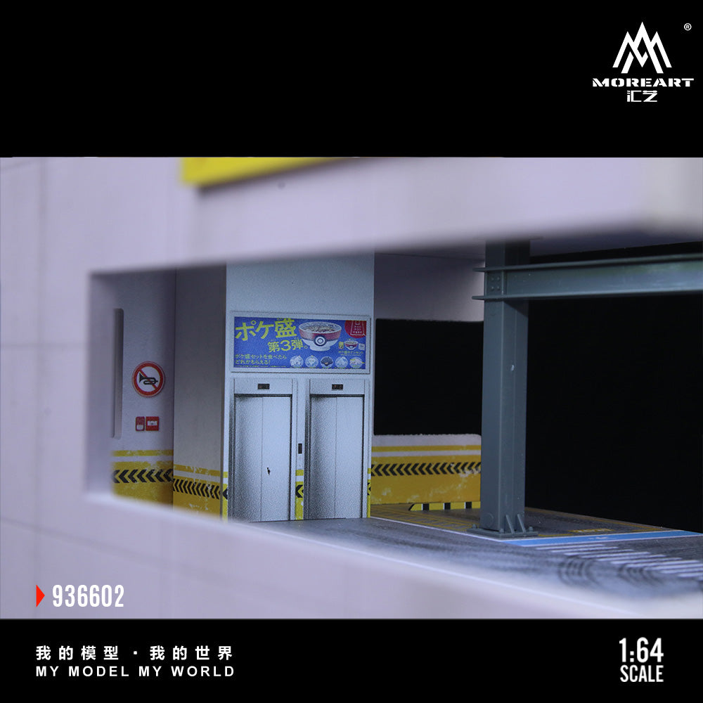 Diorama bãi đỗ xe có đèn