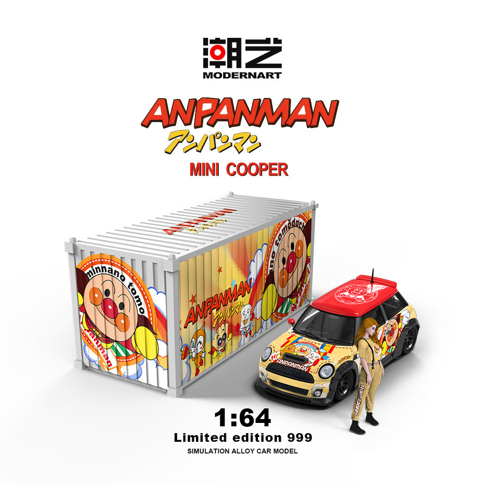 Mô hình xe BMW MINI Anpanman Container Set góc trước