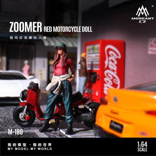 Góc nghiêng diorama Zuma Red Motorcycle Figure