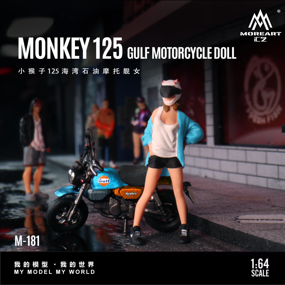Mô hình diorama Monkey 125 Gulf Oil xe máy