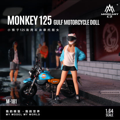 Mô hình diorama Monkey 125 Gulf Oil xe máy
