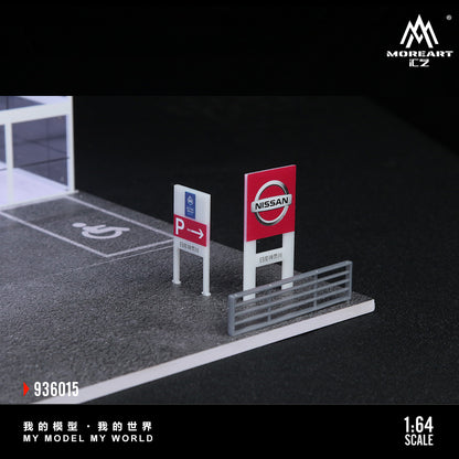 Mô hình diorama Nissan Showroom góc trước