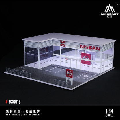 Mô hình diorama Nissan Showroom chi tiết xe trưng bày