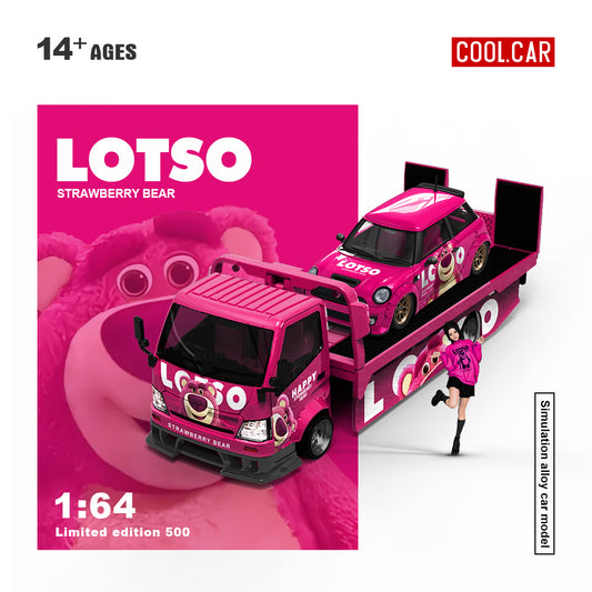 Mô hình xe COOL CAR B2-Strawberry Bear H300 Trailer Kit tỉ lệ 1:64