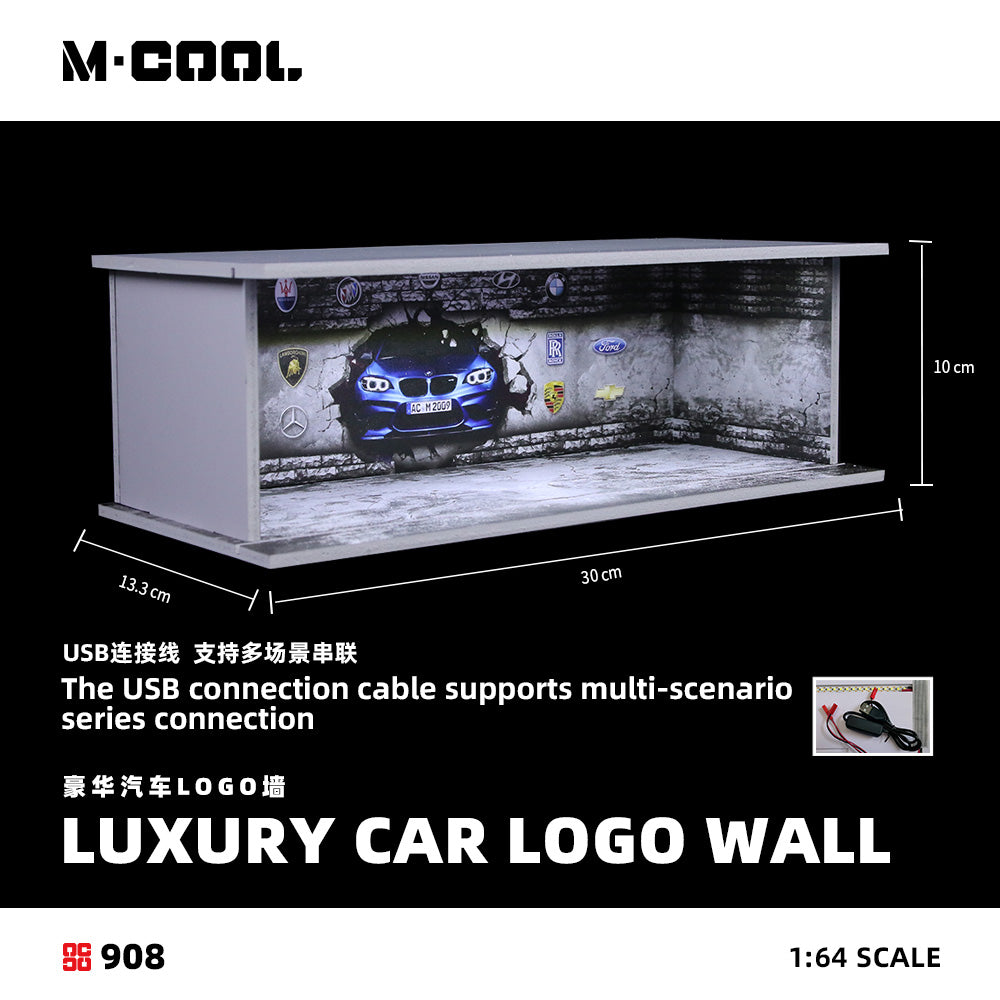 Diorama D-Luxury Car Logo Wall góc tổng thể